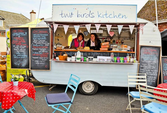 Two Birds pizza caravan